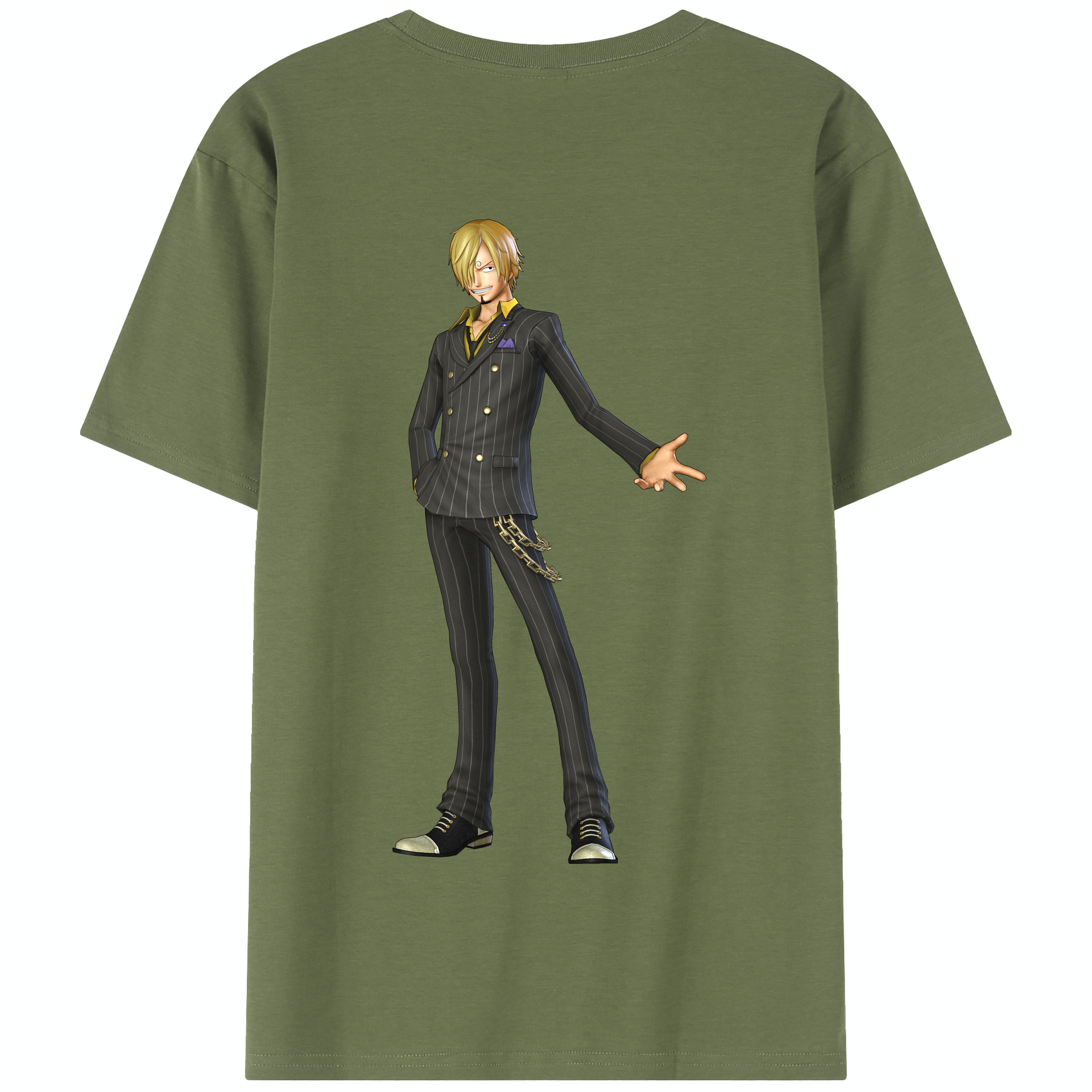 ワンピース サンジ ONE PIECE Sanji 綿100％半袖Tシャツ（背面プリント）